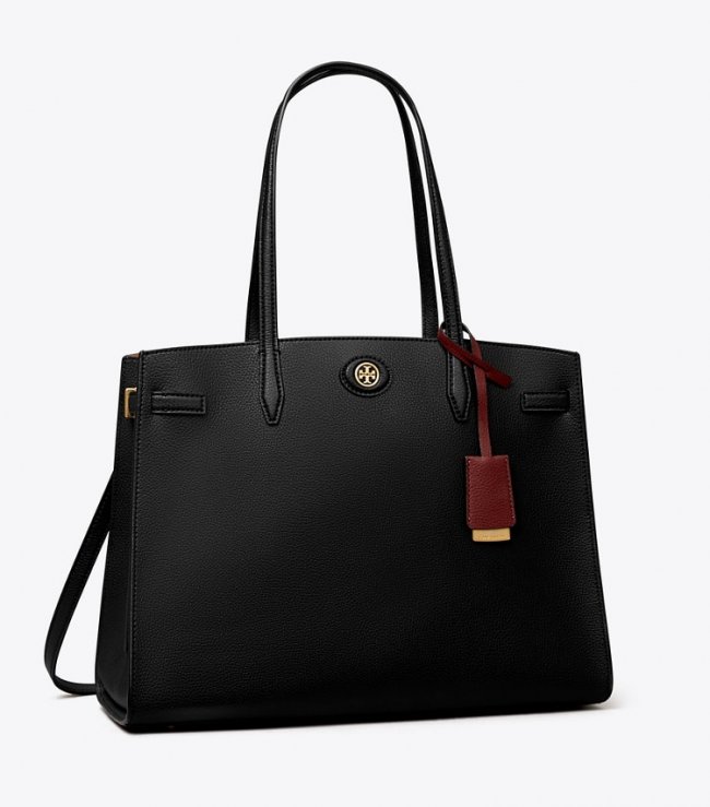 Tory Burch ROBINSON SATCHEL - Black Tory Burch ROBINSON SATCHEL - Black