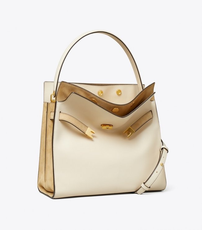 Tory Burch LEE RADZIWILL DOUBLE BAG - New Cream Tory Burch LEE RADZIWILL DOUBLE BAG - New Cream